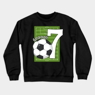 Kids Goaaal! 7th Birthday 7 Year Old Crewneck Sweatshirt